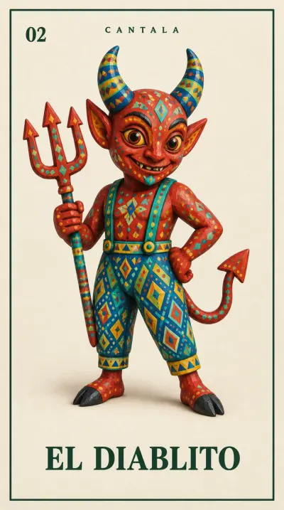Carta 2 de la Lotería Mexicana — El Diablito
