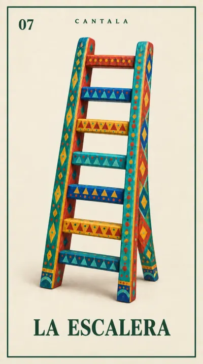 Carta 7 de la Lotería Mexicana — La Escalera
