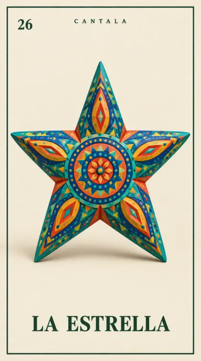 Carta 26 de la Lotería Mexicana — La Estrella