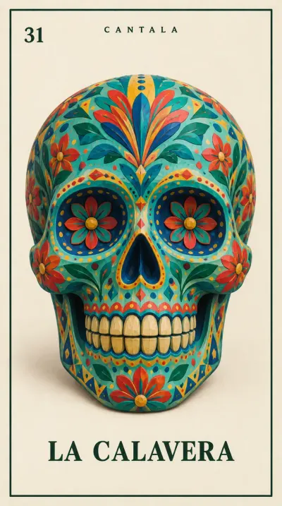 Carta 31 de la Lotería Mexicana — La Calavera