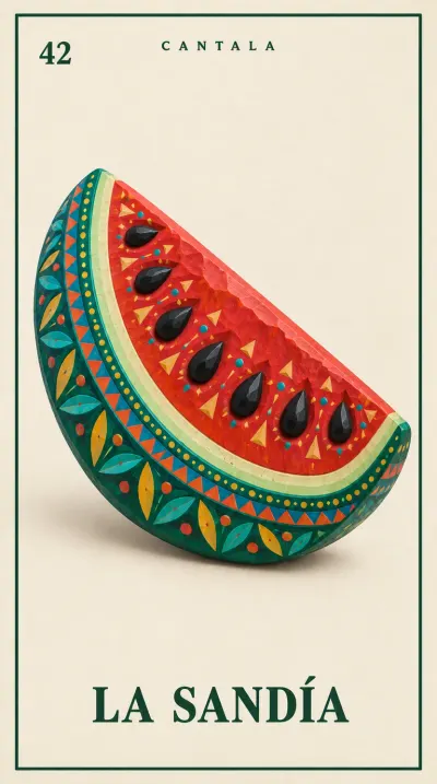Carta 42 de la Lotería Mexicana — La Sandía