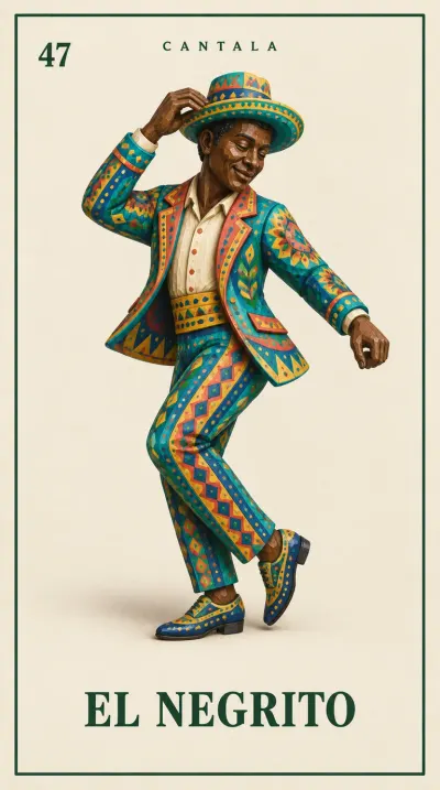Carta 47 de la Lotería Mexicana — El Negrito