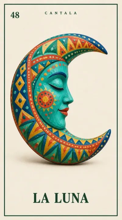 Carta 48 de la Lotería Mexicana — La Luna