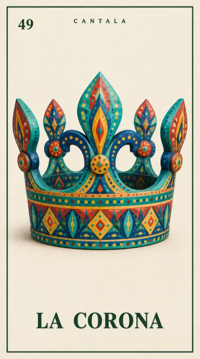 Carta 49 de la Lotería Mexicana — La Corona