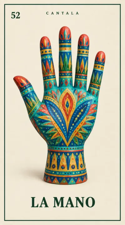 Carta 52 de la Lotería Mexicana — La Mano