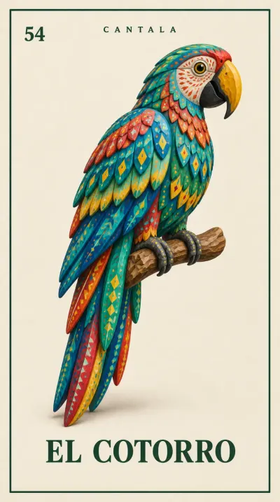 Carta 54 de la Lotería Mexicana — El Cotorro