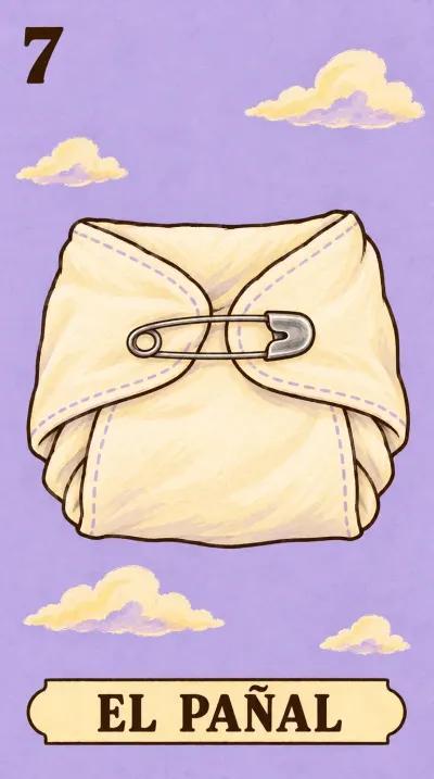 El Pañal, carta 7 de la lotería de baby shower