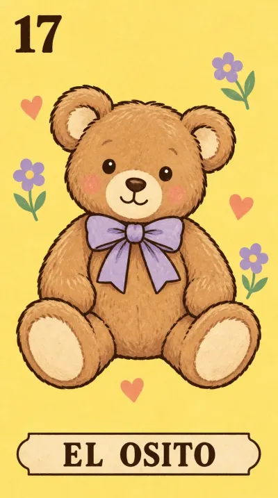 El Osito, carta 17 de la lotería de baby shower