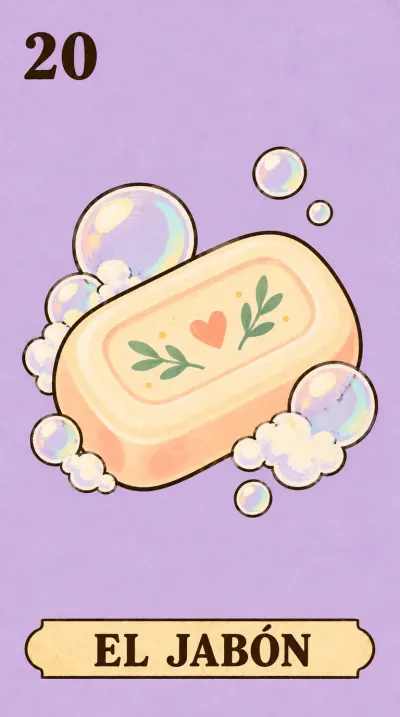 El Jabón, carta 20 de la lotería de baby shower