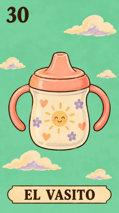 El Vasito, carta 30 de la lotería de baby shower