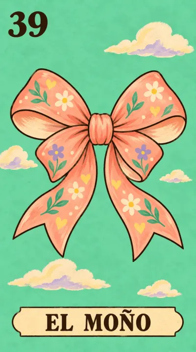 El Moño, carta 39 de la lotería de baby shower