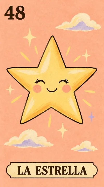 La Estrella, carta 48 de la lotería de baby shower