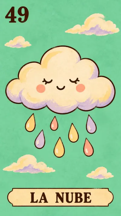 La Nube, carta 49 de la lotería de baby shower