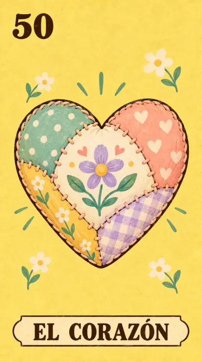 El Corazón, carta 50 de la lotería de baby shower