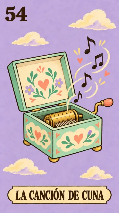 La Canción de Cuna, carta 54 de la lotería de baby shower
