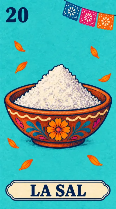 La Sal, carta 20 de la lotería de Día de Muertos