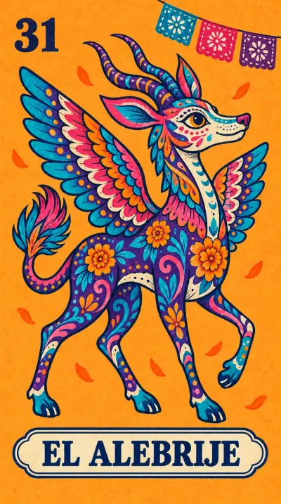 El Alebrije, carta 31 de la lotería de Día de Muertos