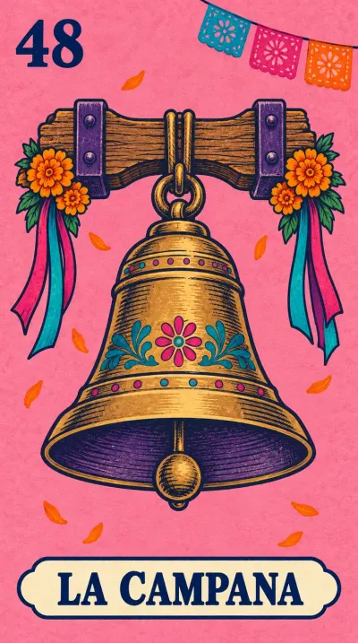 La Campana, carta 48 de la lotería de Día de Muertos