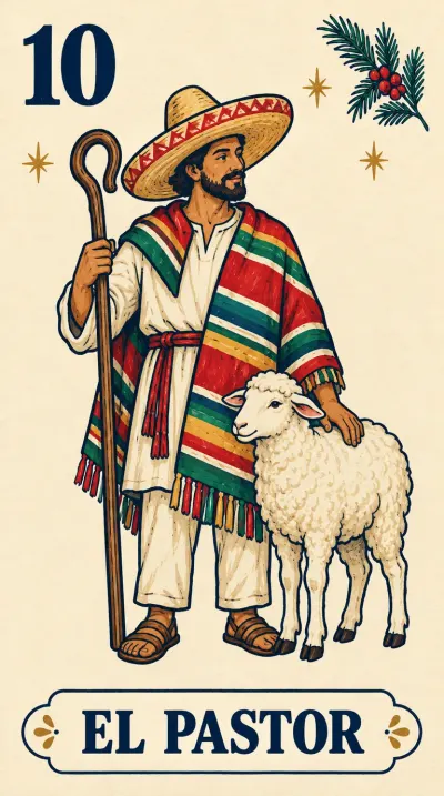 El Pastor, carta 10 de la lotería navideña