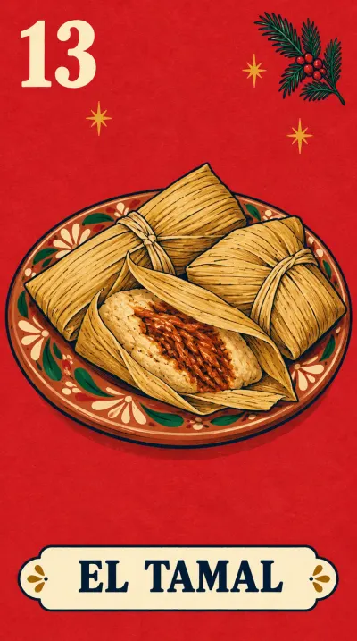 El Tamal, carta 13 de la lotería navideña