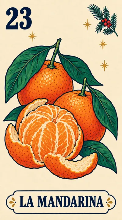 La Mandarina, carta 23 de la lotería navideña