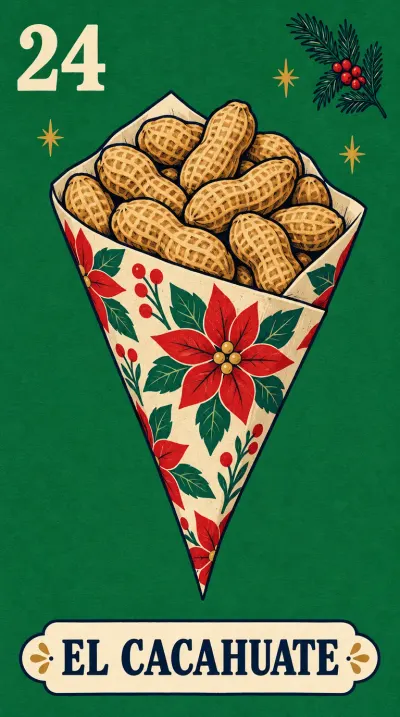 El Cacahuate, carta 24 de la lotería navideña