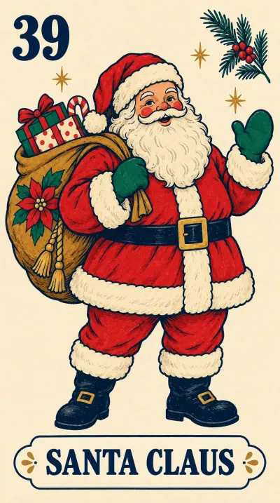 Santa Claus, carta 39 de la lotería navideña