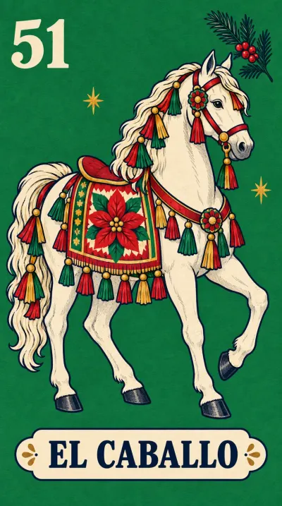 El Caballo, carta 51 de la lotería navideña