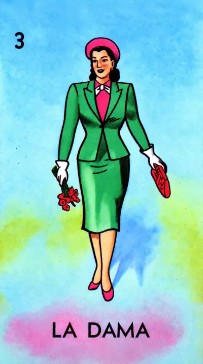 La Dama, carta 3 de la Lotería Mexicana