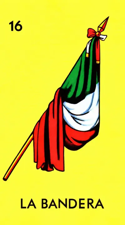 La Bandera, carta 16 de la Lotería Mexicana