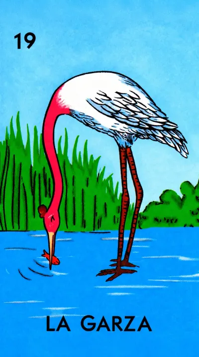 La Garza, carta 19 de la Lotería Mexicana