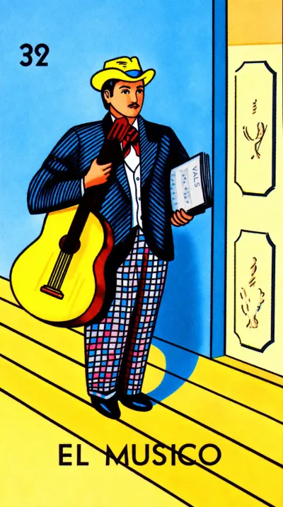 El Músico, carta 32 de la Lotería Mexicana