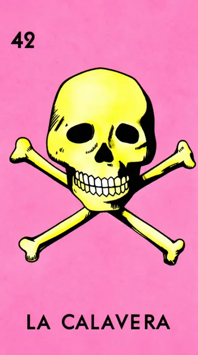 La Calavera, carta 42 de la Lotería Mexicana
