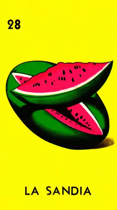 La Sandía, carta 28 de la Lotería Mexicana