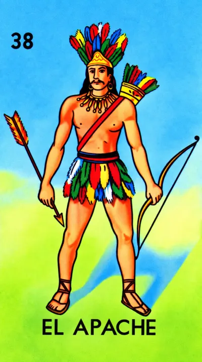 El Apache, carta 38 de la Lotería Mexicana