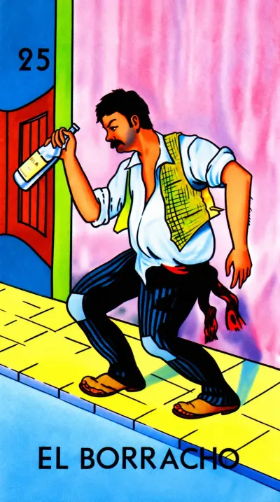 El Borracho, carta 25 de la Lotería Mexicana